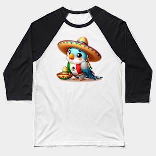 love bird wearing costum meksican Baseball T-Shirt